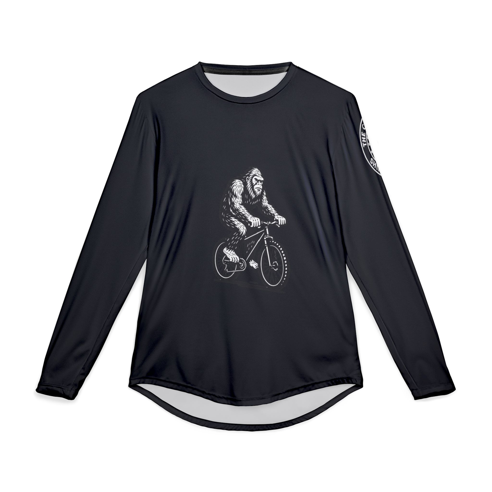 Bigfoot Mountain Biker – Long Sleeve Moisture-Wicking Jersey (Black)